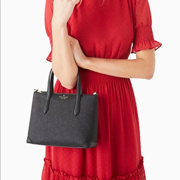 KATE SPADE NWT Shimmy Satchel and Small l-zip bifold wallet Black - Picture 3 of 9